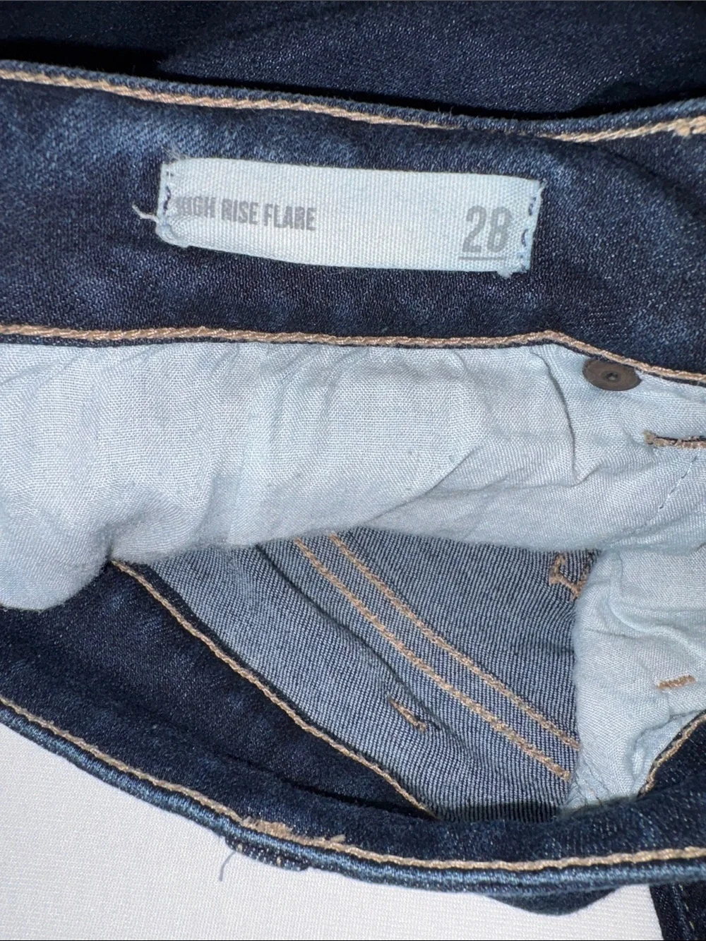 Harper Heritage High Rise Flare jeans button fly straight leg dark wash Size 28